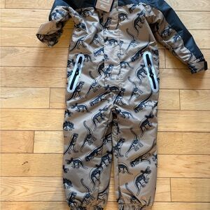 Deux par Deux Dinosaur Print Snowsuit